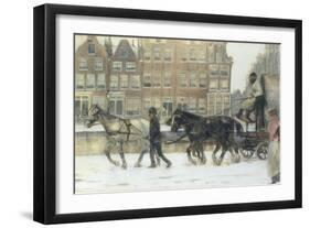 Along the Canal, Amsterdam-George Hendrik Breitner-Framed Giclee Print