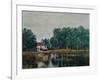 Along the Canal at Moret-Sur-Loing, 1892-Alfred Sisley-Framed Giclee Print