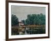 Along the Canal at Moret-Sur-Loing, 1892-Alfred Sisley-Framed Giclee Print