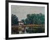 Along the Canal at Moret-Sur-Loing, 1892-Alfred Sisley-Framed Giclee Print