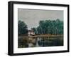 Along the Canal at Moret-Sur-Loing, 1892-Alfred Sisley-Framed Giclee Print