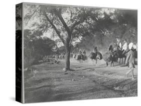 Along the Grand Trunk Road into Delhi, December 1912-English Photographer-Stretched Canvas