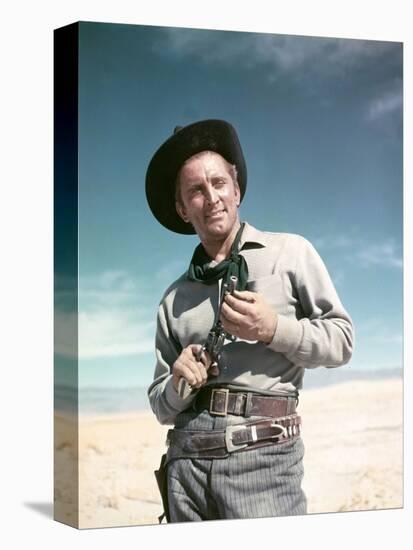 ALONG THE GREAT DIVIDE, 195I directed by RAOUL WALSH with Kirk Douglas (photo)-null-Stretched Canvas