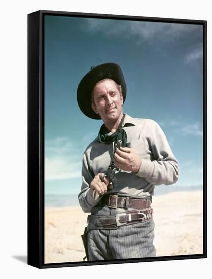 ALONG THE GREAT DIVIDE, 195I directed by RAOUL WALSH with Kirk Douglas (photo)-null-Framed Stretched Canvas