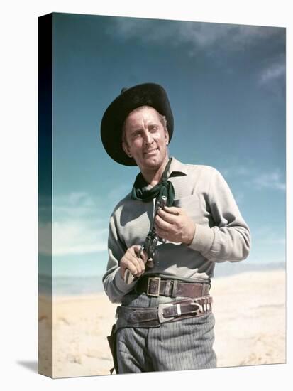 ALONG THE GREAT DIVIDE, 195I directed by RAOUL WALSH with Kirk Douglas (photo)-null-Stretched Canvas