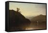 Along the Hudson-John Frederick Kensett-Framed Stretched Canvas