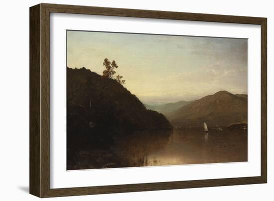 Along the Hudson-John Frederick Kensett-Framed Giclee Print