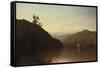 Along the Hudson-John Frederick Kensett-Framed Stretched Canvas