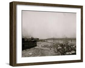 Along the Levee, Cincinnati, Ohio-null-Framed Photo