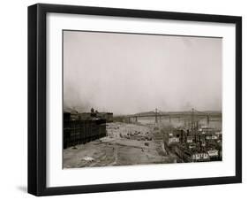 Along the Levee, Cincinnati, Ohio-null-Framed Photo