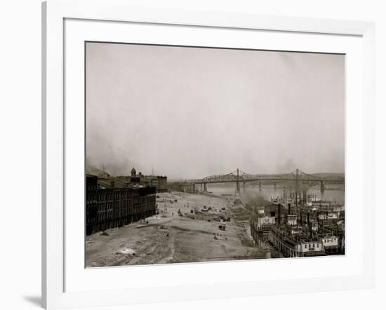 Along the Levee, Cincinnati, Ohio-null-Framed Photo