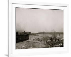 Along the Levee, Cincinnati, Ohio-null-Framed Photo