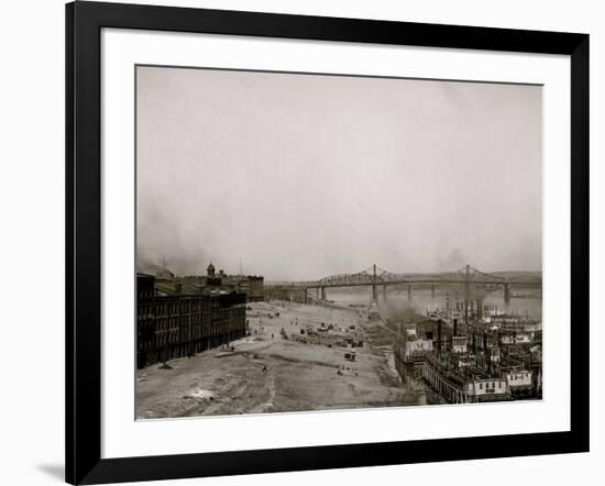 Along the Levee, Cincinnati, Ohio-null-Framed Photo