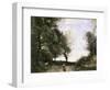 Along the Path-Jean-Baptiste-Camille Corot-Framed Giclee Print