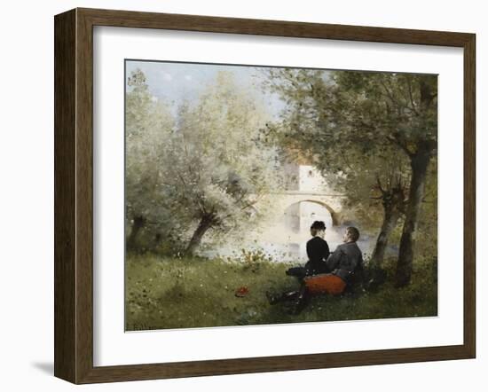 Along the River-Jules Frederic Ballavoine-Framed Giclee Print