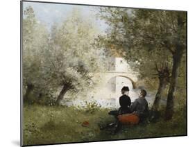 Along the River-Jules Frederic Ballavoine-Mounted Giclee Print
