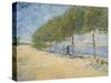 Along the Seine, 1887-Vincent van Gogh-Stretched Canvas