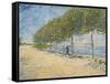 Along the Seine, 1887-Vincent van Gogh-Framed Stretched Canvas