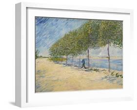 Along the Seine, 1887-Vincent van Gogh-Framed Giclee Print