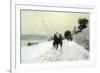 Along The Seine-Childe Hassam-Framed Art Print