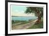 Along the Shore at New Castle, New Hampshire-null-Framed Premium Giclee Print