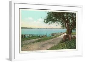 Along the Shore at New Castle, New Hampshire-null-Framed Art Print