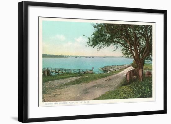 Along the Shore at New Castle, New Hampshire-null-Framed Art Print