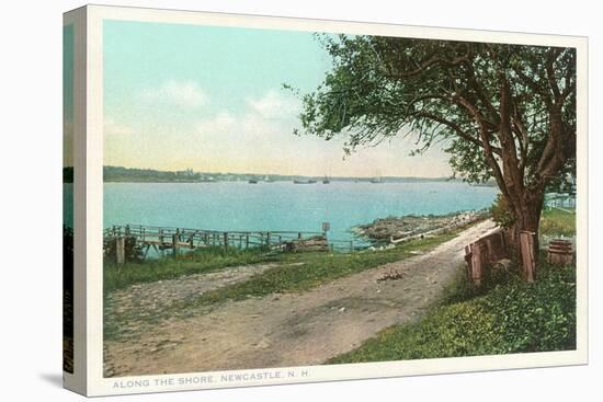 Along the Shore at New Castle, New Hampshire-null-Stretched Canvas