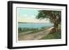 Along the Shore at New Castle, New Hampshire-null-Framed Art Print
