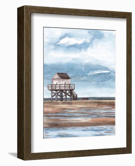 Along the Shoreline II-Melissa Wang-Framed Art Print