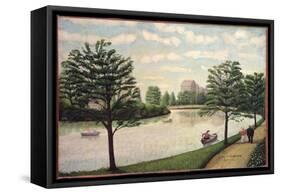 Along the Susquehanna (Oil on Canvas)-John Kane-Framed Stretched Canvas