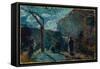 Along the Wall at Nightfall, 1881-Paul Gauguin-Framed Stretched Canvas