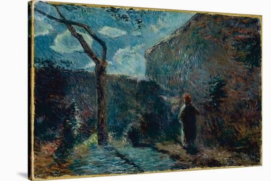 Along the Wall at Nightfall, 1881-Paul Gauguin-Stretched Canvas