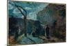 Along the Wall at Nightfall, 1881-Paul Gauguin-Mounted Giclee Print