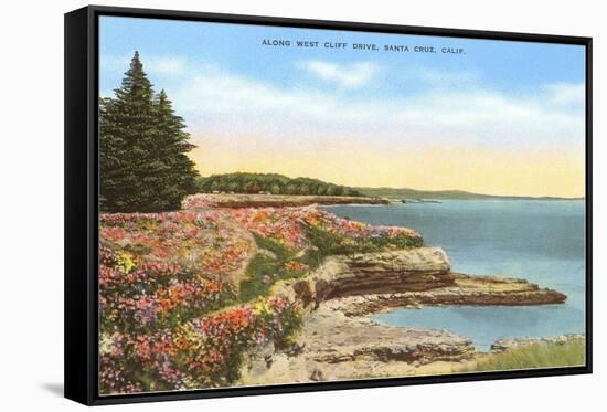 Along West Cliff Drive, Santa Cruz, California-null-Framed Stretched Canvas