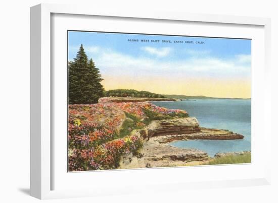 Along West Cliff Drive, Santa Cruz, California-null-Framed Art Print