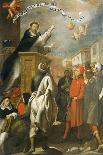St Vincent Ferrer Preaching to the Young People of Salamanca-Alonso Antonio Villamor-Framed Giclee Print