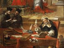 Two Jesuits Talking While St Raymond Writes the Council, Detail from St Raymond of Penafort-Alonso Antonio Villamor-Giclee Print