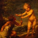 Christ and John the Baptist as Children, Ca 1665-Alonso Cano-Giclee Print