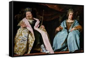 Alonso Cano / 'Two Spanish Kings', ca. 1641, Spanish School, Oil on canvas, 165 cm x 227 cm, P0...-ALONSO CANO-Framed Stretched Canvas