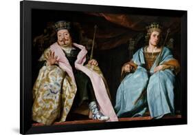 Alonso Cano / 'Two Spanish Kings', ca. 1641, Spanish School, Oil on canvas, 165 cm x 227 cm, P0...-ALONSO CANO-Framed Poster