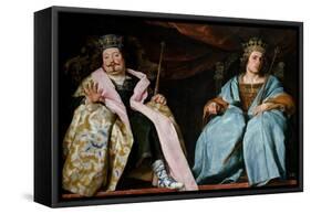 Alonso Cano / 'Two Spanish Kings', ca. 1641, Spanish School, Oil on canvas, 165 cm x 227 cm, P0...-ALONSO CANO-Framed Stretched Canvas