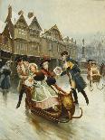 The Suitor's Sleighride-Alonso Perez-Framed Giclee Print