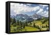 Alp Close Corvara, 'Puezgruppe' (Mountain Range) Behind, the Dolomites, South Tyrol, Italy, Europe-Gerhard Wild-Framed Stretched Canvas