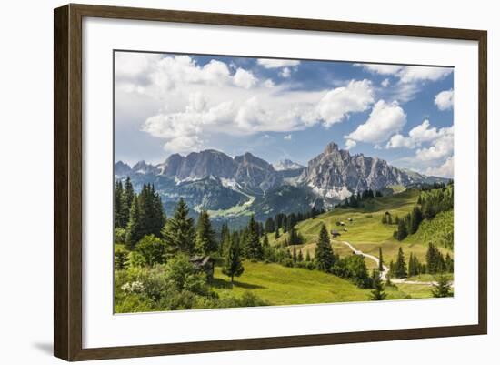 Alp Close Corvara, 'Puezgruppe' (Mountain Range) Behind, the Dolomites, South Tyrol, Italy, Europe-Gerhard Wild-Framed Photographic Print