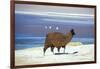 Alpaca, Lago Colorada, Uyuni, Bolivia, South America-Mark Chivers-Framed Photographic Print