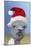 Alpaca Wearing Christmas Hat-null-Mounted Photographic Print