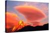 Alpenglow at sunset on Machapuchare, Nepelese Himalayas-Ashley Cooper-Stretched Canvas