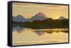Alpenglow At Sunset, Oxbow, Grand Teton National Park, Wyoming, USA-Michel Hersen-Framed Stretched Canvas