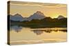 Alpenglow At Sunset, Oxbow, Grand Teton National Park, Wyoming, USA-Michel Hersen-Stretched Canvas